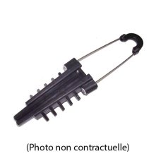 Pince d’Ancrage Câble ADSS – Fourreau Plastique – Courte Portée < 60m – Ø6-8mm – L200mm - MINIMUM COMMANDE 10