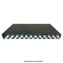 Tiroir optique coulissant métal MILANO 1U – 24 raccords LC-PC Duplex – Fibre optique multimode