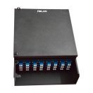 Coffret Intérieur métal FIDJI 24 – 4 Cassettes – 24 Raccords LCD et 48 Pigtails LC/UPC – Module de protection - Fibre monomode